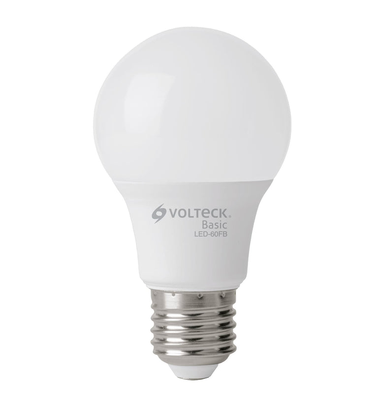Lampara LED, A19, 8 W, luz de dia, Volteck Basic Volteck 28061 LED-60FB
