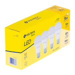 Pack de 4 lámparas de LED A19 10 W, luz cálida, caja, Basic Volteck 27211 LED-75CBX4