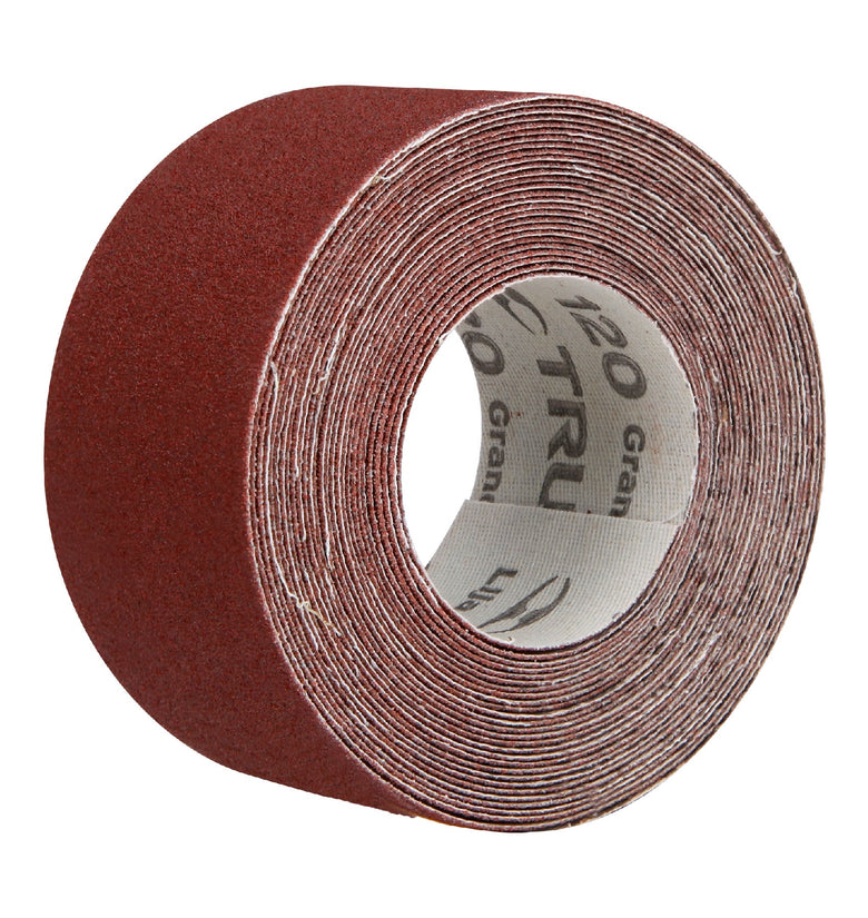 Rollo de 5 m de lija para plomero grano 120 ancho 1-1/2' Truper 100661 LIPL-120-1-1/2X5