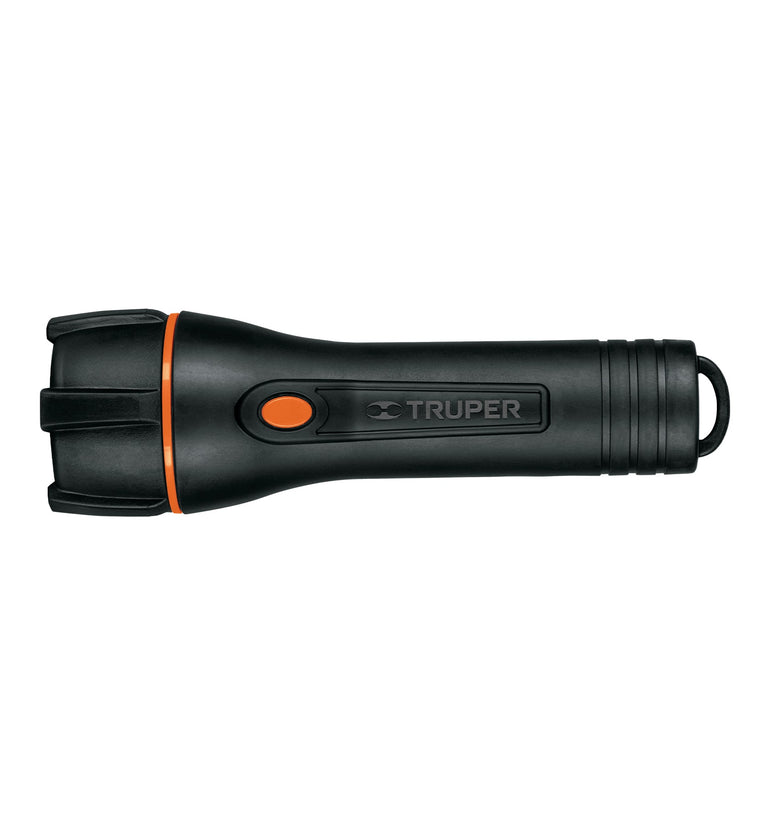 Linterna plastica, LED, luz directa, 2 pilas D, 180 Lm Truper 13019 LIPLA-180