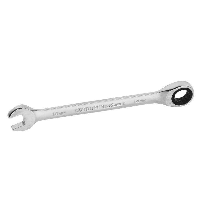 Llave combinada con matraca, milimetrica, 14 x 191 mm Truper 15746 LL-2014MX