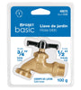 Llave para manguera, laton, 100 gr, 1/2',blister,Foset Basic Foset 49075 LLJ-100B