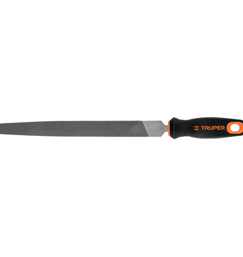Lima plana bastarda 10' con mango doble inyeccion Truper 11237 LPB-10T