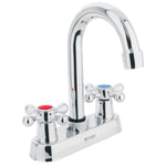 Mezcladora 4' para lavabo, cuello bar, manerales cruceta Foset 47682 M-060E