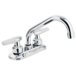 Mezcladora p/lavabo,man blanco palanca,cuello tubular,Basic Foset 47687 M-070I