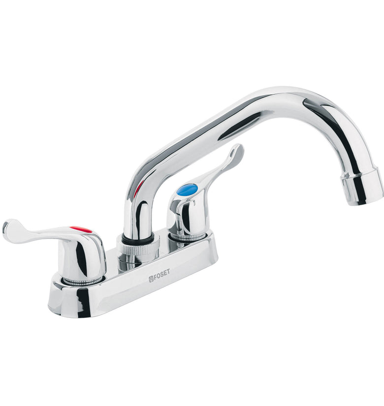 Mezcladora p/lavabo,manerales palanca,cuello tubular,Basic Foset 47686 M-070P