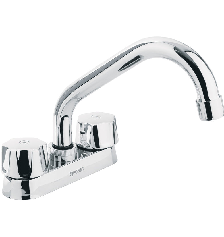 Mezcladora p/lavabo, man hexagonales,cuello tubular,Basic Foset 47683 M-070