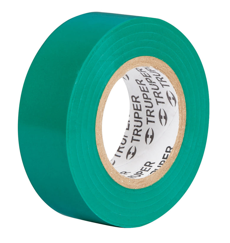 Cinta de aislar # 22, 9 m, verde Truper 13511 M-22V