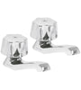 Juego 2 llaves para lavabo, manerales hexagonal, Basic Foset 49234 M-242