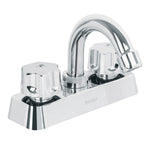 Mezcladora plastico lavabo, cuello curvo, manerales estandar Foset 49282 MP-050