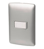 Placa armada con interruptor escalera linea Italiana plata Volteck 46478 PA-APSE-EIP