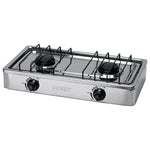 Parrilla de gas de sobreponer 2 quemadores, inox,  Foset 48234 PAGA-2X