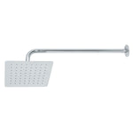 Regadera cuadrada 8', acero inox, con brazo, cromo, Túbig Foset 47738 R-415