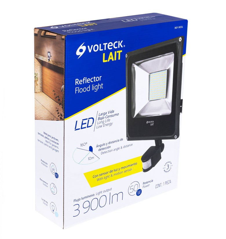 Reflector LED de alta potencia con sensor de movimiento 50 W
