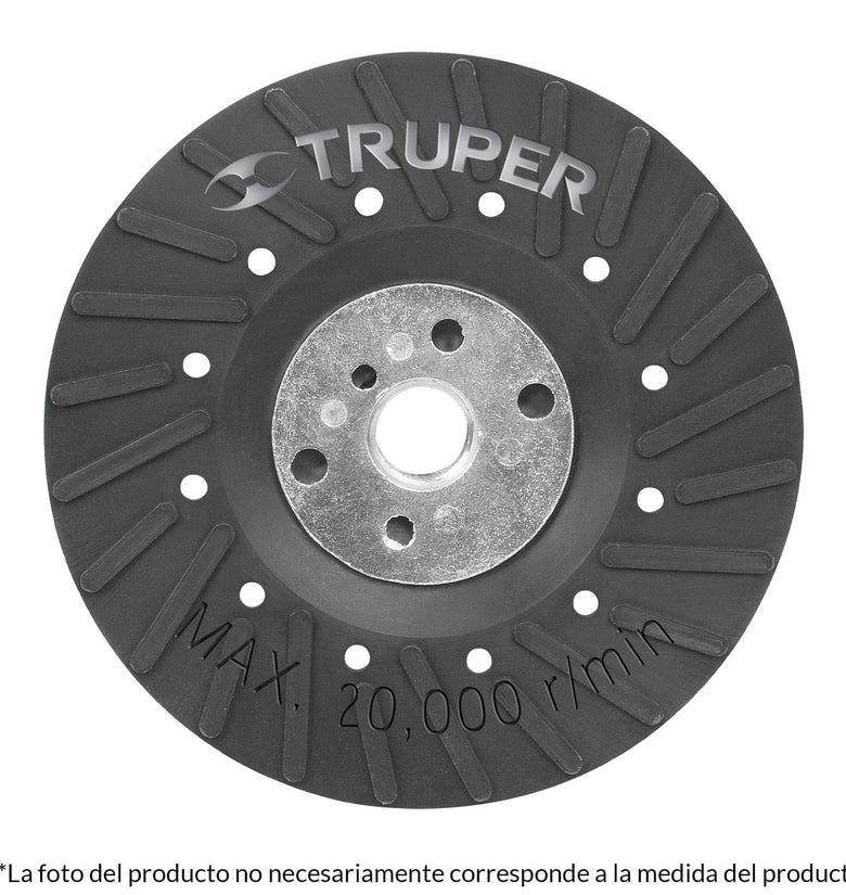 Respaldo disco de lija 4-1/2',rosca milimetrica Truper 17275 RES-DILI-4-1/2M