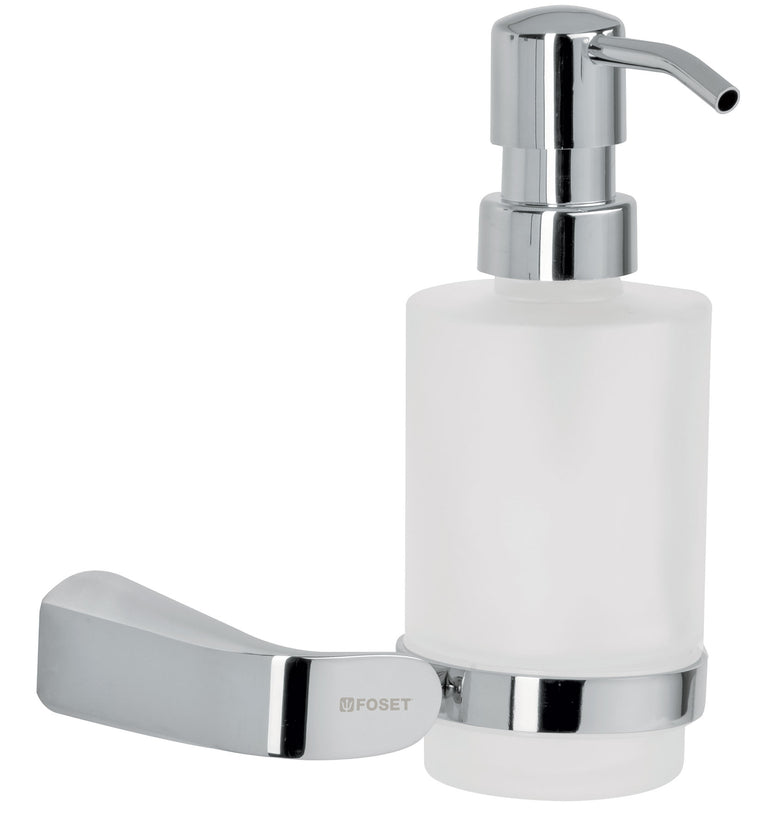 Dispensador de jabon, cromado, linea Riviera Foset 45212 RIA-75