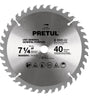 Sierra circular p/madera7-1/4',40 dientes,centro 5/8', Pretu Pretul 27056 ST-740P