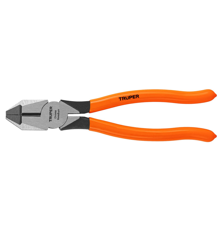 Pinza profesional para electricista 8', mango de vinil Truper 17304 T201-8