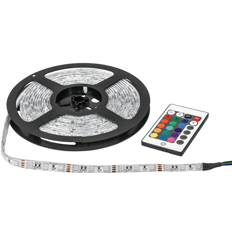 Tira LED multicolor RGB 72 W, 5 m para interior y exterior Volteck 46370 TIR-010L