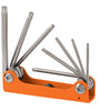 Juego de llaves Torx, 8 piezas, tipo navaja, cuerpo lamina Truper 15569 TORX-8