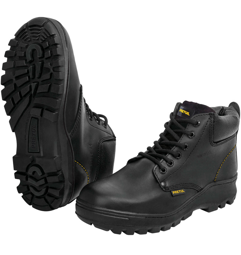 Zapatos con casco, #25, negro, agujeta bicolor, Pretul Pretul 25990 ZC-025N